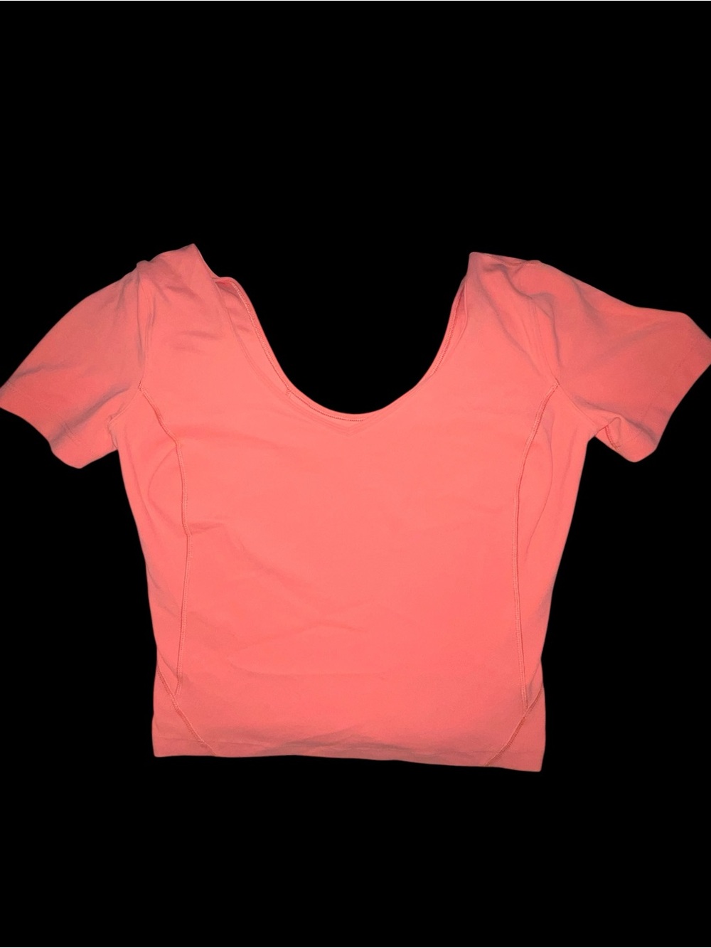 🪸 Lululemon Bright Coral Cropped Workout Top